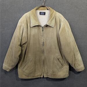 Vtg Protest Corduroy Jacket Men XL Wide Whale Sherpa Lined 90s Skater Distressed